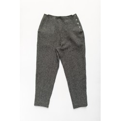 Woman trousers, herringbone wool drap