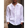 Man shirt, white linen