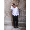 Man shirt, white linen