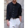 Chemise Homme, lin noir