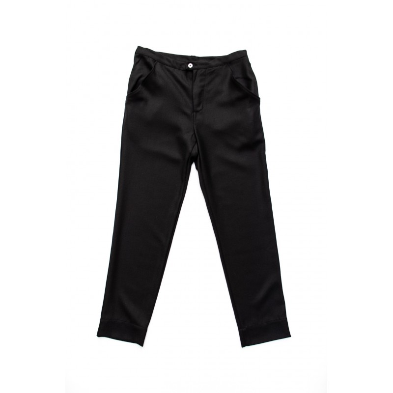 Pantalon Homme pour homme, flanelle noire