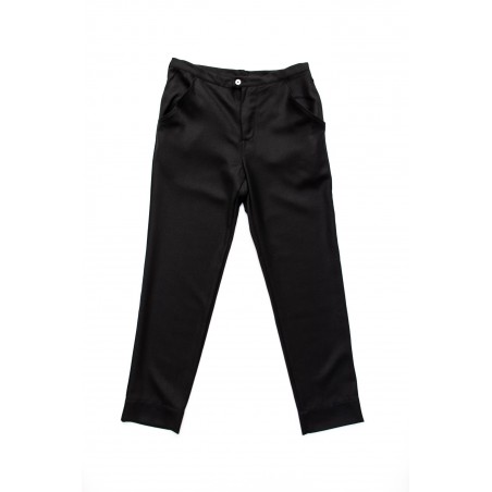 Man trousers, black flannel