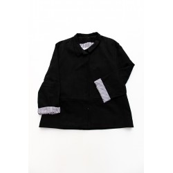 Flared jacket, black denim