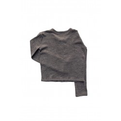 Cardigan, light grey heavy jersey