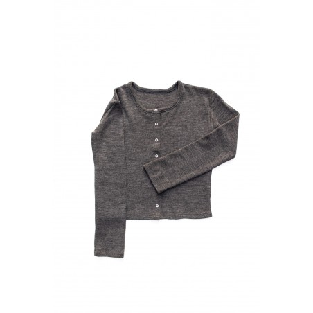 Cardigan, light grey heavy jersey