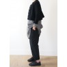 Short cardigan, black heavy jersey