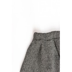 Long skirt, herringbone wool drap