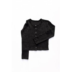 Cardigan, dark grey heavy jersey