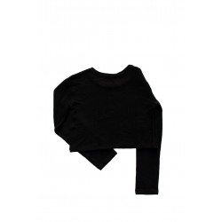 Short sweater, black heavy sweater