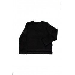 Flared sweater, black heavy jersey