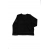 Flared sweater, black heavy jersey