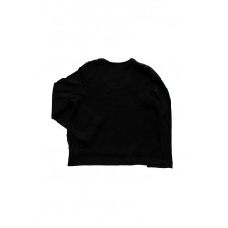 Flared sweater, black heavy jersey