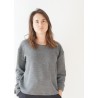 Pull mixte, jersey épais gris clair