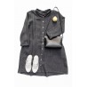 Shirt-dress, grey heavy linen