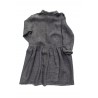 Robe-chemise, lin épais gris