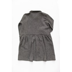 Shirt-dress, herringbone wool drap