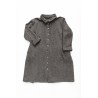 Shirt-dress, herringbone wool drap