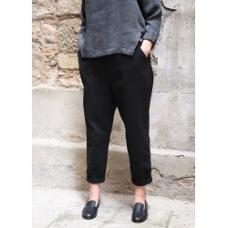 Woman trousers, black denim