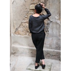 Woman trousers, black denim