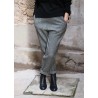 Woman trousers, herringbone wool drap