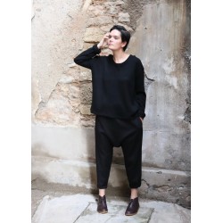 Unisex sweater, black heavy jersey