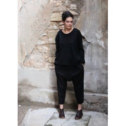 Unisex sweater, black heavy jersey