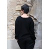 Unisex sweater, black heavy jersey