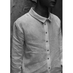 Unisex shirt, white linen