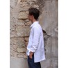 Unisex shirt, white linen