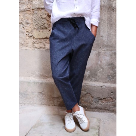 Pocket trousers, blue denim