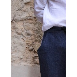 Pantalon à poches pour homme, jean bleu