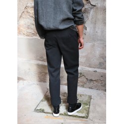 Man trousers, black denim