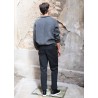 Man trousers, black denim