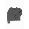 Pull mixte, maille gris clair