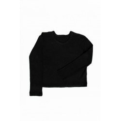 Pull mixte pour homme, jersey épais noir