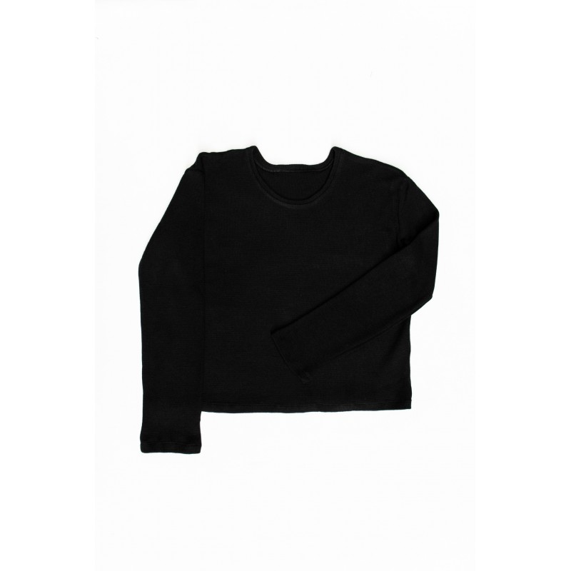 Pull mixte pour homme, jersey épais noir