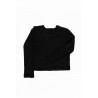 Pull mixte pour homme, jersey épais noir