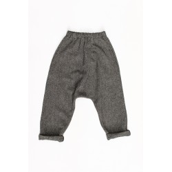 Saroual trousers, herringbone wool drap