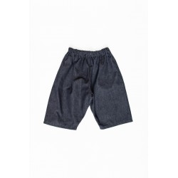 Short mixte pour homme, jean recyclé bleu