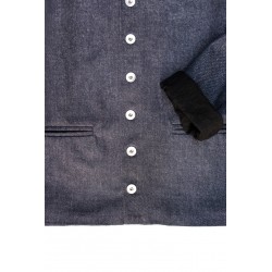 Man jacket, blue recycled denim