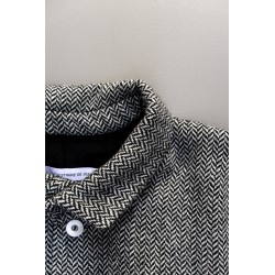 Man jacket, herringbone wool drap