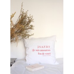 Pillow cases "JSAFDV" red