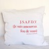 Pillow cases "JSAFDV" red