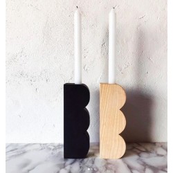 Wooden Round natural candlestick