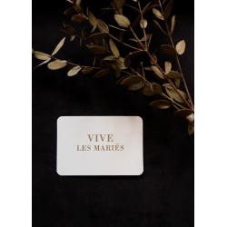 Mini carte postale + enveloppe "Vive les mariés"