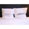 Pillow cases  "Amour" black