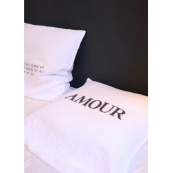 Pillow cases  "Amour" black