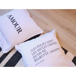 Pillow cases  "Amour" black