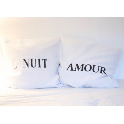 Pillow cases  "La NUIT" black