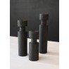 Wooden Cylindrical black candlestick